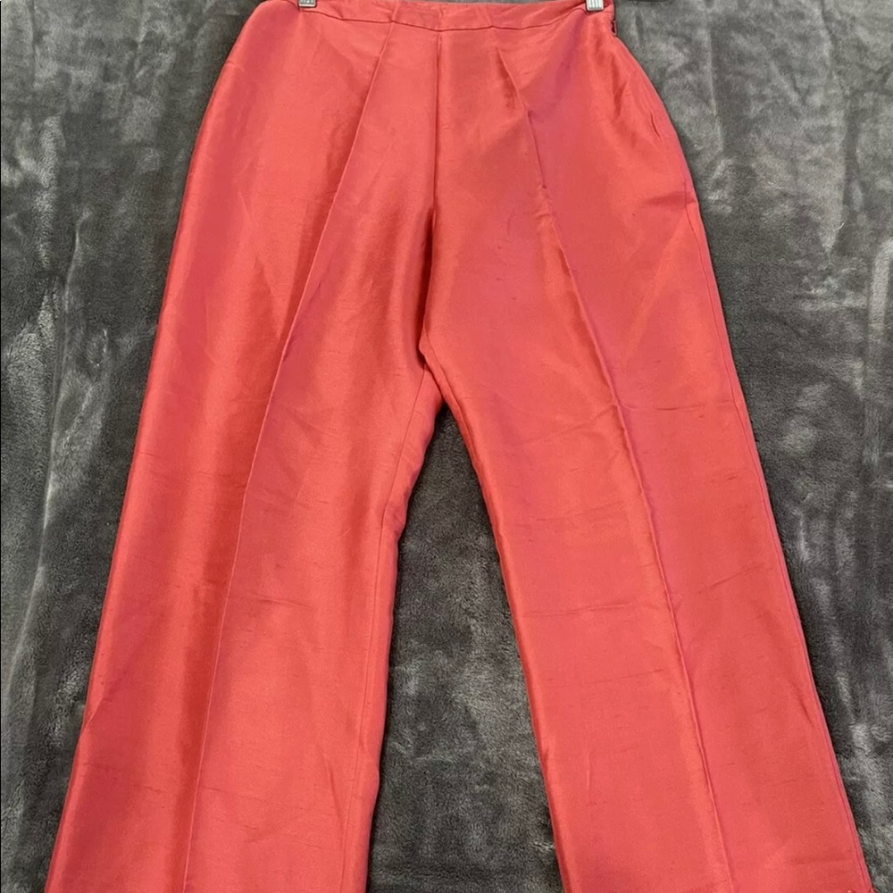 High-Waist Red Wide-Leg Pants - Women